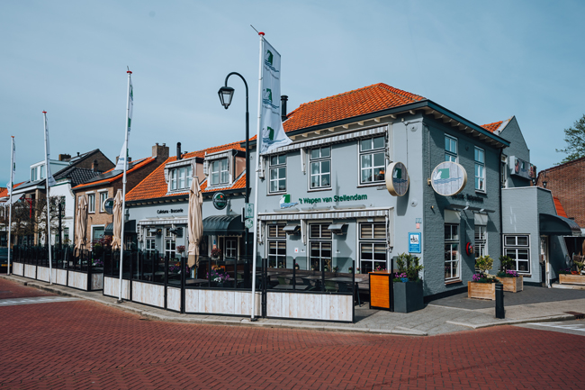 Het Wapen van Stellendam van buiten gezien, heerlijk uit eten.