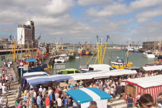 Markt aan het water in Breskens