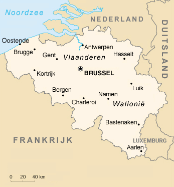 België, omgeving, natuur, dagje uit, bezienswaardigheden, kaart