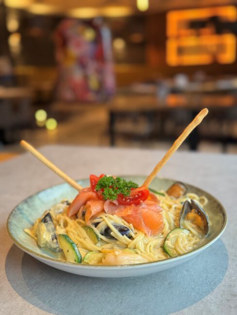 romige zeevruchtenpasta met zalm brasserie t onderwerp lommel