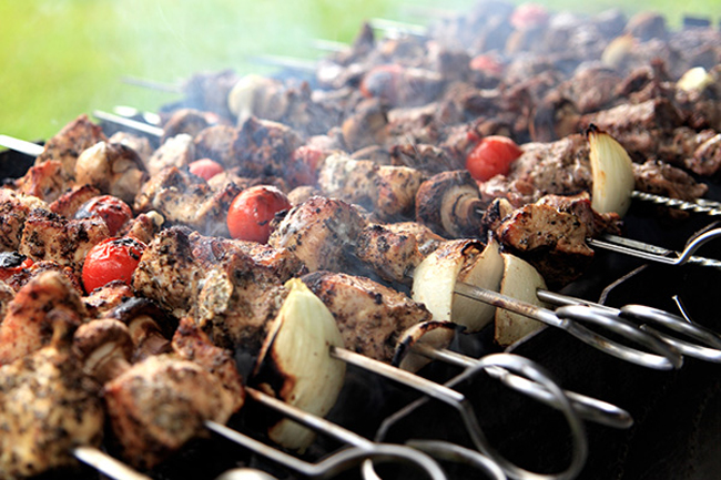 Shaslick, vers gemaakt bij Grill and More