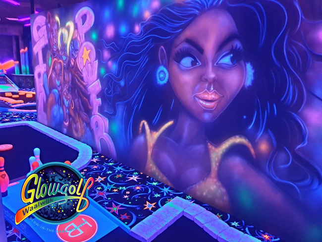 sfeervolle glow in the dark glowgolf waalwijk
