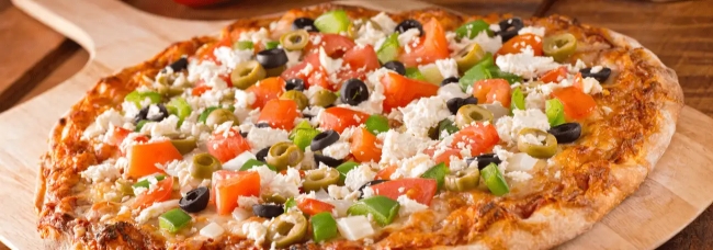 vegetarische pizza feta olijven grillroom pizzeria de meer someren