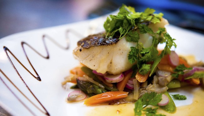 culinaire visspecialiteit bij restaurant brocante grand cafe en brasserie doorn