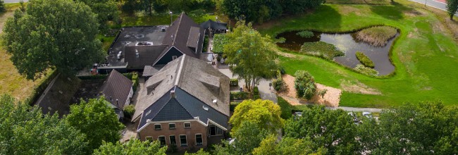 luchtfoto herberg de loohoeve schoonloo