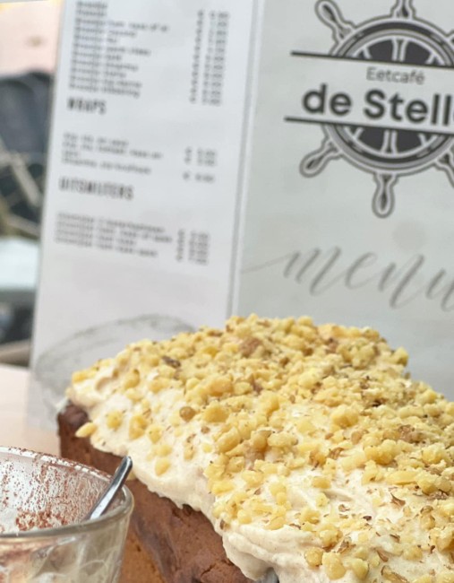 notentaart met slagroom eetcafe de stelle stellendam