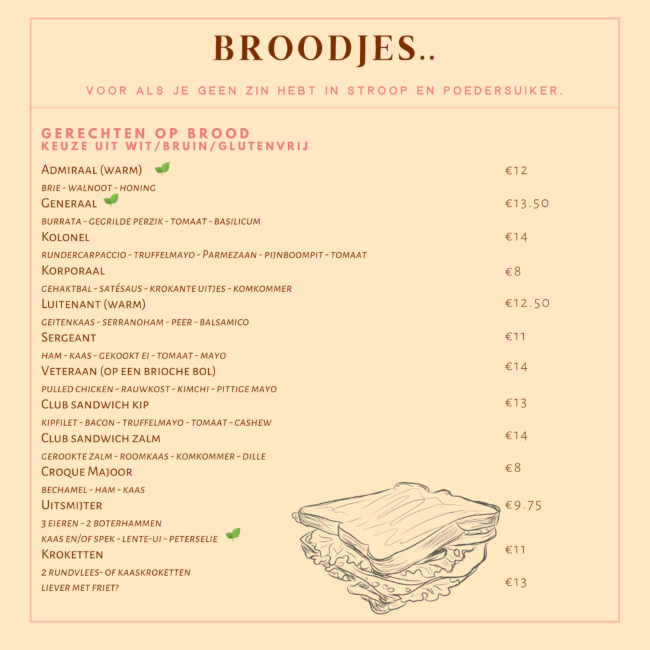 heerlijke broodjes bij het majoortje