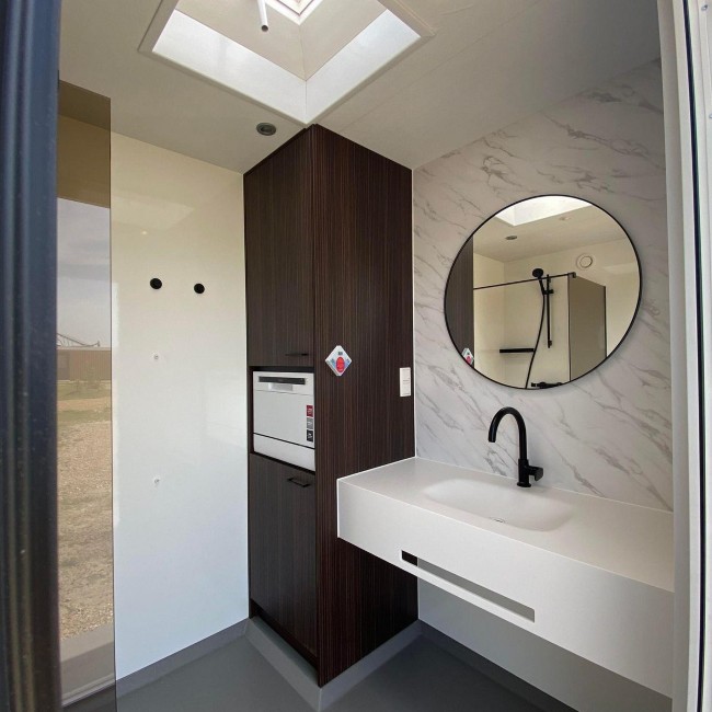 modern prive sanitair op camping zonneweelde
